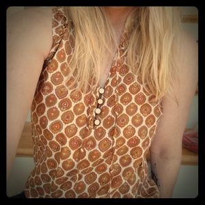 JCrew printed silk blouse